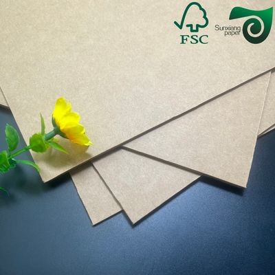 FSC Certified 300gsm Brown Kraft Food Wrapping Paper Fold Resistant For Food Tray Packaging