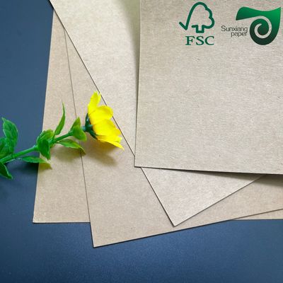FSC Certified 300gsm Brown Kraft Food Wrapping Paper Fold Resistant For Food Tray Packaging