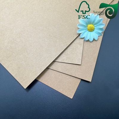 FSC Certified 300gsm Brown Kraft Food Wrapping Paper Fold Resistant For Food Tray Packaging