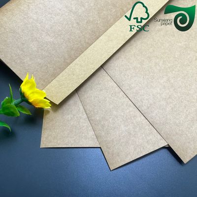 FSC Certified 400gsm Food Safe Brown Kraft Cardboard  Durable Material For Box Packaging