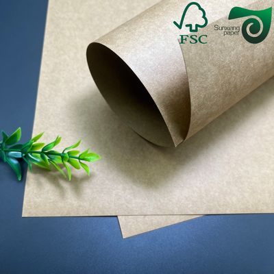 FSC Durable Food Safe Brown Kraft Cardboard 350gsm 400gsm  Kraft Wrapping Paper