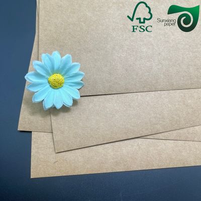 Food Safe FSC Brown Kraft Cardboard 350gsm 400gsm For Durable Lunch Box Packaging