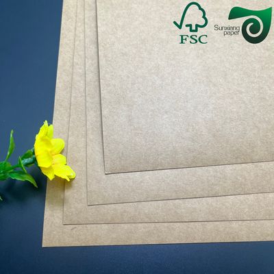FSC Durable Food Safe Brown Kraft Cardboard 350gsm 400gsm  Kraft Wrapping Paper