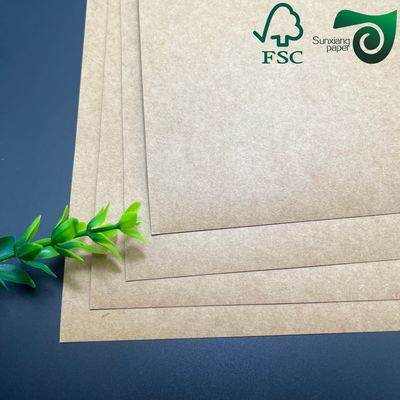 FSC Durable Food Safe Brown Kraft Cardboard 350gsm 400gsm  Kraft Wrapping Paper