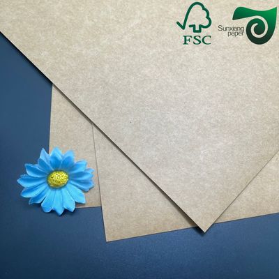 FSC Durable Food Safe Brown Kraft Cardboard 350gsm 400gsm  Kraft Wrapping Paper