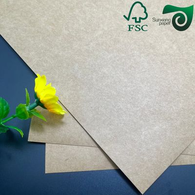 FSC Durable Food Safe Brown Kraft Cardboard 350gsm 400gsm  Kraft Wrapping Paper
