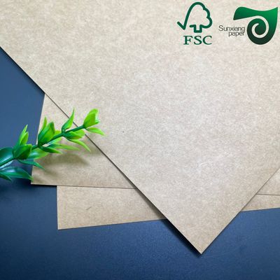 FSC Certified 350gsm Food Safe Brown Kraft Cardboard Durable Lunch Box Packaging Material