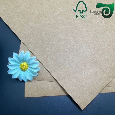 FSC 250gsm Brown Kraft Food Wrapping Paper  Fold Resistant For Food Tray Packaging