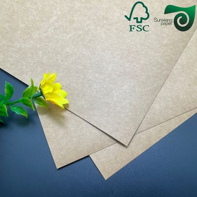 FSC Durable Food Safe Brown Kraft Cardboard 350gsm 400gsm Lunch Box Packaging Grade