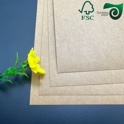 Food Safe FSC Brown Kraft Cardboard 350gsm 400gsm For Durable Lunch Box Packaging