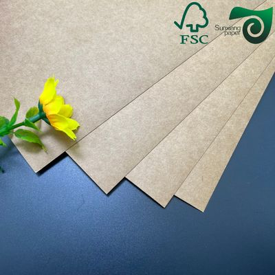 450gsm Brown Kraft Liner Paper 100% Virgin Pulp Anti Curl Wrapping Grade