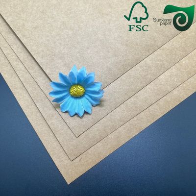 FSC Food Grade Brown Kraft Cardboard 350gsm 400gsm  For Lunch Box Packaging