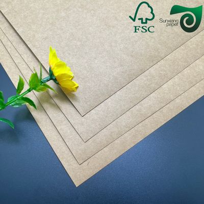 FSC Food Grade Brown Kraft Cardboard 350gsm 400gsm  For Lunch Box Packaging