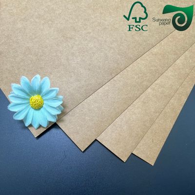 FSC Food Grade Brown Kraft Cardboard 350gsm 400gsm  For Lunch Box Packaging