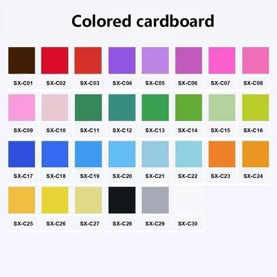 1350mm Wide DIY Color Card 100gsm 250gsm Uncoated Colorful Bristol Paper FSC Wrapping Paper