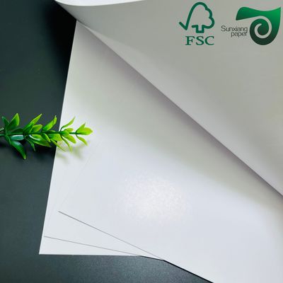 White C2S Glossy Coated Paper 100% Virgin Wood Pulp For Advertising Brochure Printing
