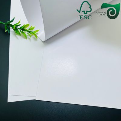 FSC Certified C2S Brilliant Gloss Couche Paper 100gsm 157gsm White Coated Cardboard