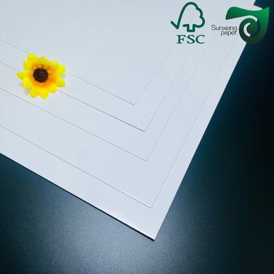 FSC 100grs 128grs White C2S Couche Paper  Brilliant Coated Cardboard  81cm 116cm
