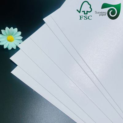 FSC Certified Recyclable White C2S Coated Paper 300gsm 350gsm  Highly Polished