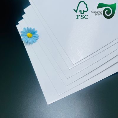 FSC 128gsm C2S Double Side Coated Book Paper High Gloss 100% Virgin Wood Pulp