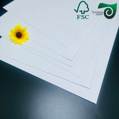 FSC 100gsm 128gsm 157gsm White C2S Couche Paper  Brilliant Coated Double Sided Cardboard