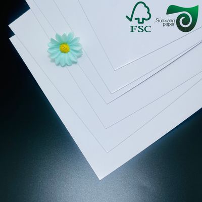 FSC 100gsm 128gsm 157gsm White C2S Couche Paper  Brilliant Coated Double Sided Cardboard
