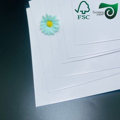 FSC 100gsm 128gsm 157gsm White C2S Couche Paper  Brilliant Coated Double Sided Cardboard