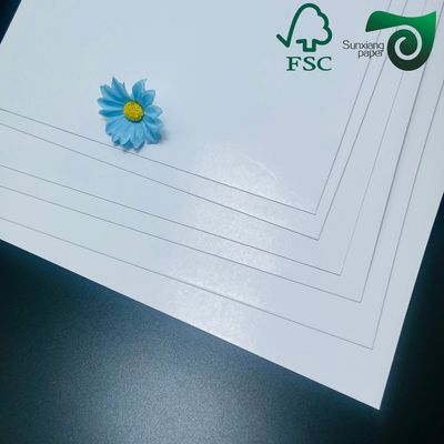 FSC Certified 300gsm 350gsm Recyclable White C2S Coated Art Paper Highly Polished Finish