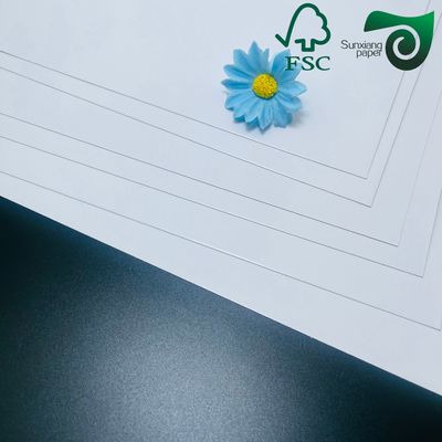 FSC Certified 300gsm 350gsm Recyclable White C2S Coated Art Paper Highly Polished Finish