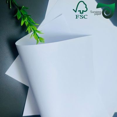FSC Certified 70gsm 80gsm   Virgin White Kraft Paper  Rolls Sheets For Printing Packaging