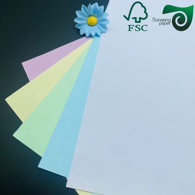 FSC Blank Carbonless Paper 48gsm 80gsm Yellow Blue Letter Size For Receipt Printing