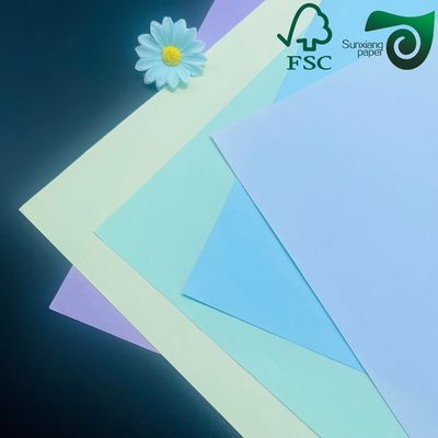 FSC Certified Blank Carbonless Paper 48gsm Yellow Blue Letter Size For Receipt Printing