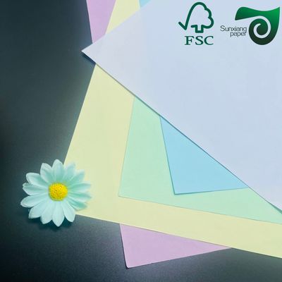 FSC Blank Carbonless Paper 48gsm 80gsm Yellow Blue Letter Size For Receipt Printing