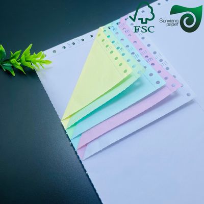 FSC Certified Carbonless Copy Paper 50gsm 55gsm CB CFB CF Sheets For Invoices Receipts
