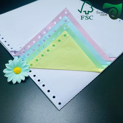 FSC Certified 55gsm 60gsm Blank Carbonless Paper  Yellow Blue  Letter Size Ideal For Receipt Printing