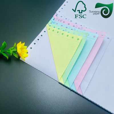 FSC Certified 55gsm 60gsm Blank Carbonless Paper  Yellow Blue  Letter Size Ideal For Receipt Printing