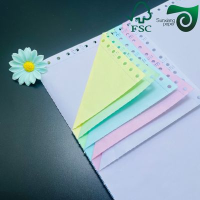 FSC Certified 55gsm 60gsm Blank Carbonless Paper  Yellow Blue  Letter Size Ideal For Receipt Printing