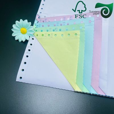FSC Certified 55gsm 60gsm Blank Carbonless Paper  Yellow Blue  Letter Size Ideal For Receipt Printing