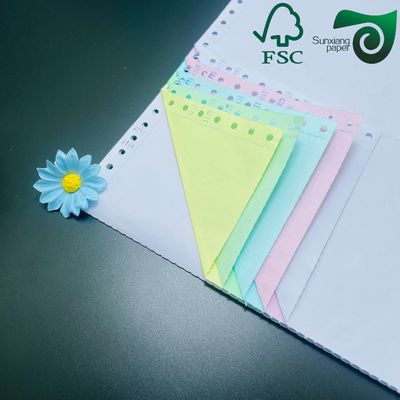 FSC Certified 55gsm 60gsm Blank Carbonless Paper  Yellow Blue  Letter Size Ideal For Receipt Printing