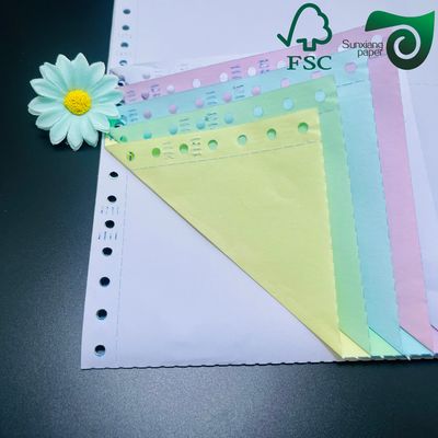 FSC Certified 50gsm 55gsm NCR Carbonless Printing Paper CB CFB CF 65cm 92cm Blue Image For Invoices