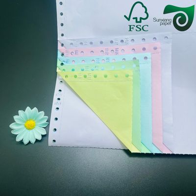 FSC Certified 50gsm 55gsm NCR Carbonless Printing Paper CB CFB CF 65cm 92cm Blue Image For Invoices