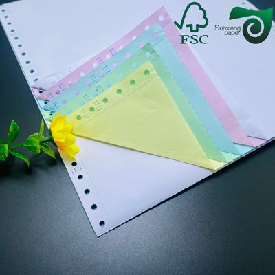 FSC Certified 50gsm 55gsm NCR Carbonless Printing Paper CB CFB CF 65cm 92cm Blue Image For Invoices