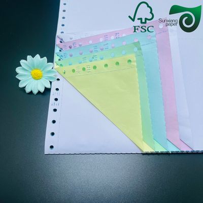 FSC Certified 50gsm 55gsm NCR Carbonless Printing Paper CB CFB CF 65cm 92cm Blue Image For Invoices