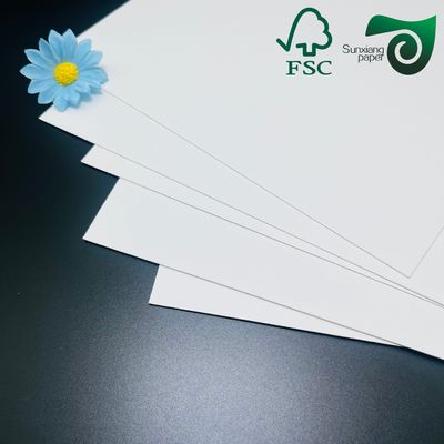 FSC Certified 350gsm Food Safe White Cardboard Single Side Coated  High Hardness