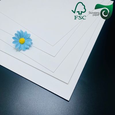 FSC Certified 350gsm Food Safe White Cardboard Single Side Coated  High Hardness