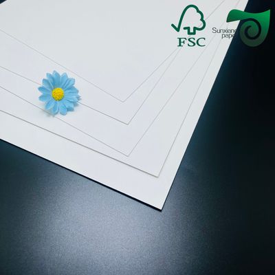 FSC 300gsm Single Side Coated Paper Ideal For Food Packaging  Takeaway Boxes  High Folding Resistance