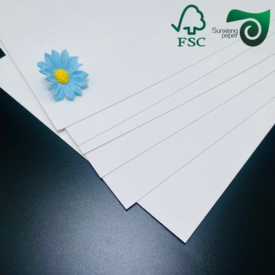 FSC Certified 350gsm Food Safe White Cardboard One Side Coating High Hardness