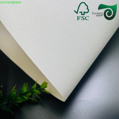 FSC 150GSM Embossed White Cardstock Recycled Premium Specialty Paper For Luxury Packaging Crafts
