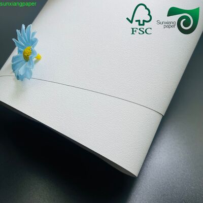 FSC 150GSM Embossed White Cardstock Recycled Premium Specialty Paper For Luxury Packaging Crafts