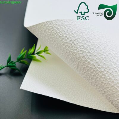 FSC 200GSM Ivory Embossed Printing Paper  Custom Texture For Medicine Luxury Boxes